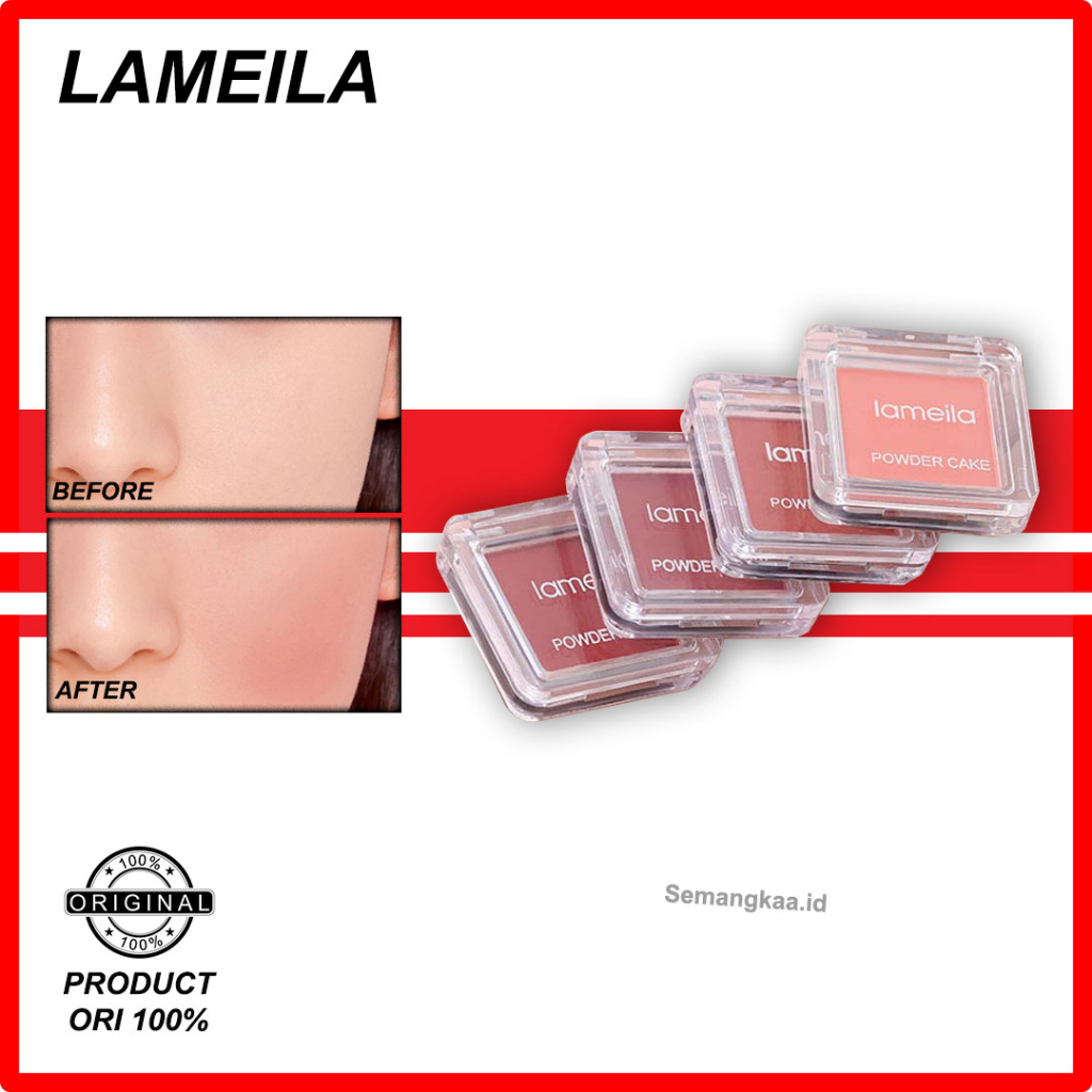 LAMEILA Blush On Palette Free Kuas  Waterprooff Tahan Lama LA198