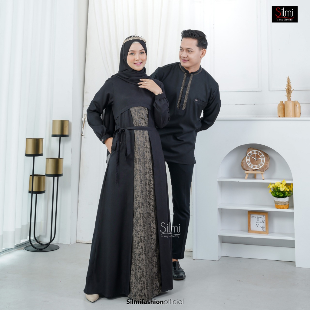 [COUPLE] ALFINA ILHAM // BAJU GAMIS DAN KOKO  KONDANGAN/LEBARAN BY SILMI // ALFINA ILHAM || HITAM/BL