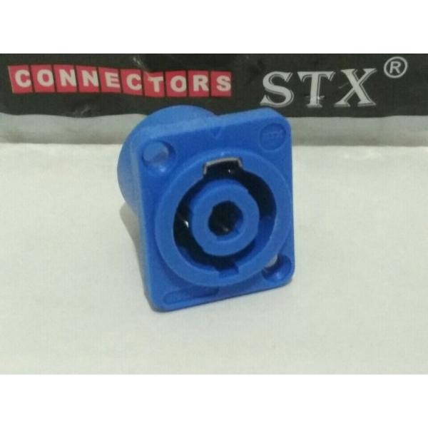 Socket soket Spikon speakon STX biru