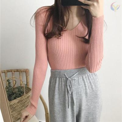 【 Bra Mall 】BJ-036 Atasan Rajut V Neck Lengan Panjang Import Bahan Premium Tebal dan Adem | Atasan Wanita Rajut V-Neck | Atasan Korean