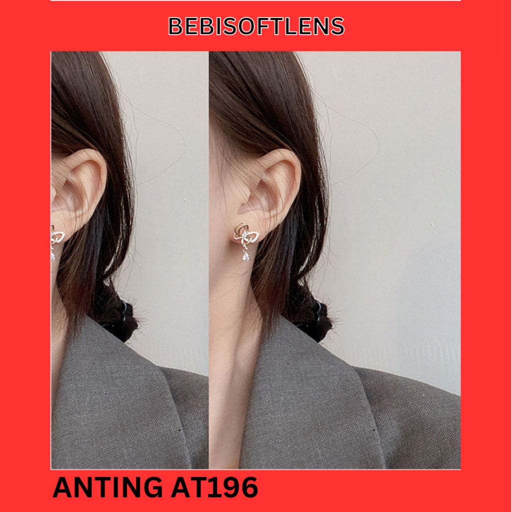 Anting AT196 Perak / Silver S925 Anting Unik Lucu Keren Fashion Wanita /Deluna /BB