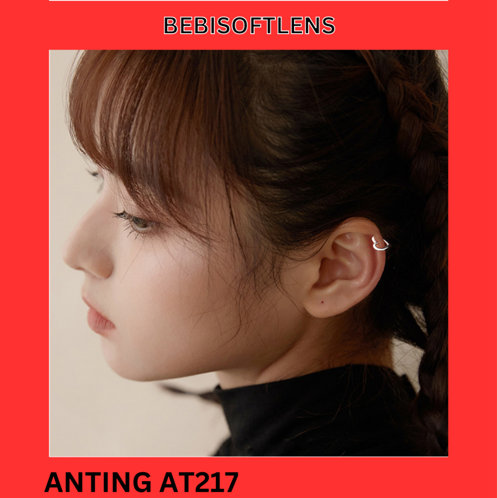 Anting AT217 Tembaga Lapis S925 , Jepit Tulang Telinga Unik Lucu Keren Fashion Wanita / Tidak usah Tindik  /Deluna/ BB