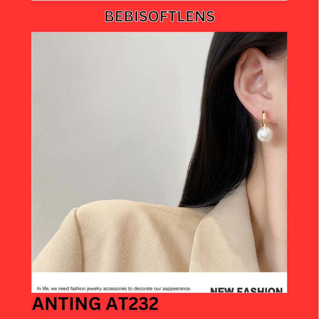 Anting AT232 Tembaga Lapis S925 , Unik Lucu Keren Fashion Wanita Elegant /Deluna / BB