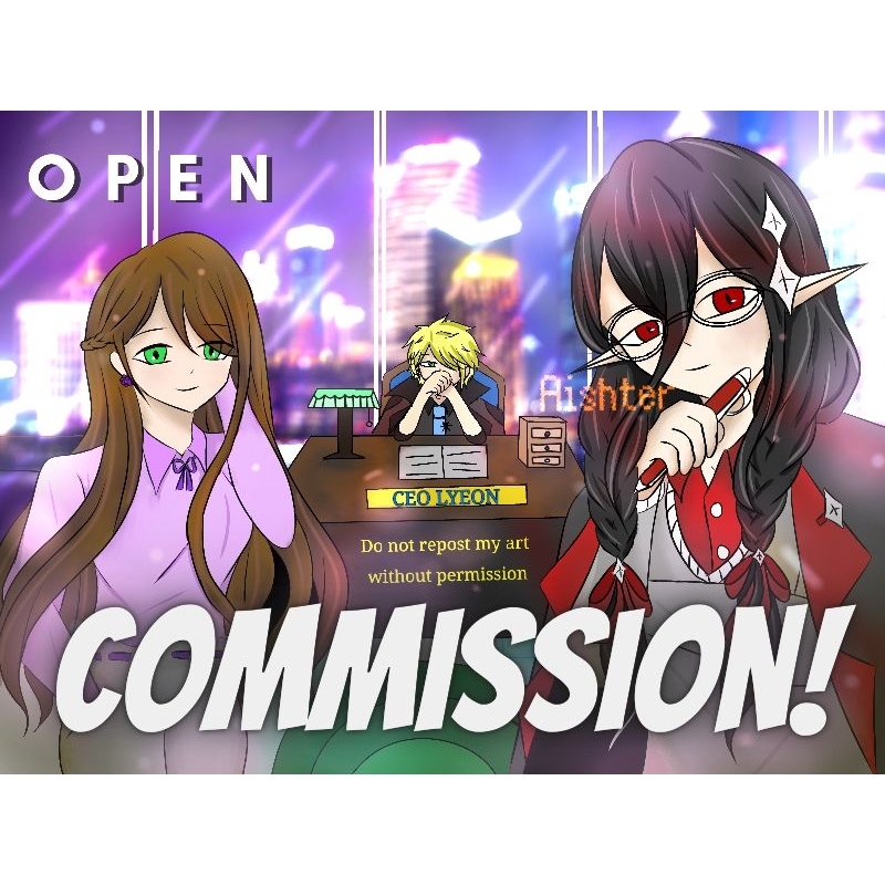 [OPEN COMMISSION] Commission Art (Full color) jasa gambar digital / anime style