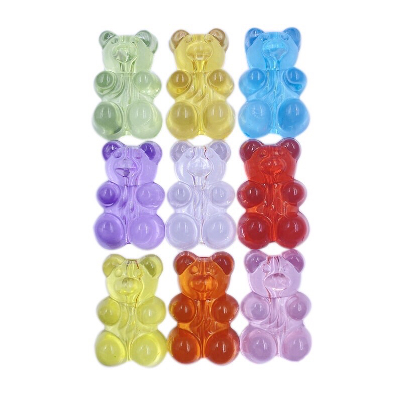 Manik Charm Gummy Bear Bening Transparan (5pcs)