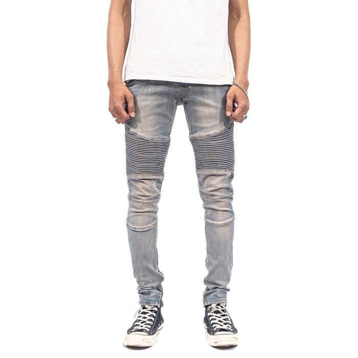 Denimitup A1 Biker Jeans Cream Stone