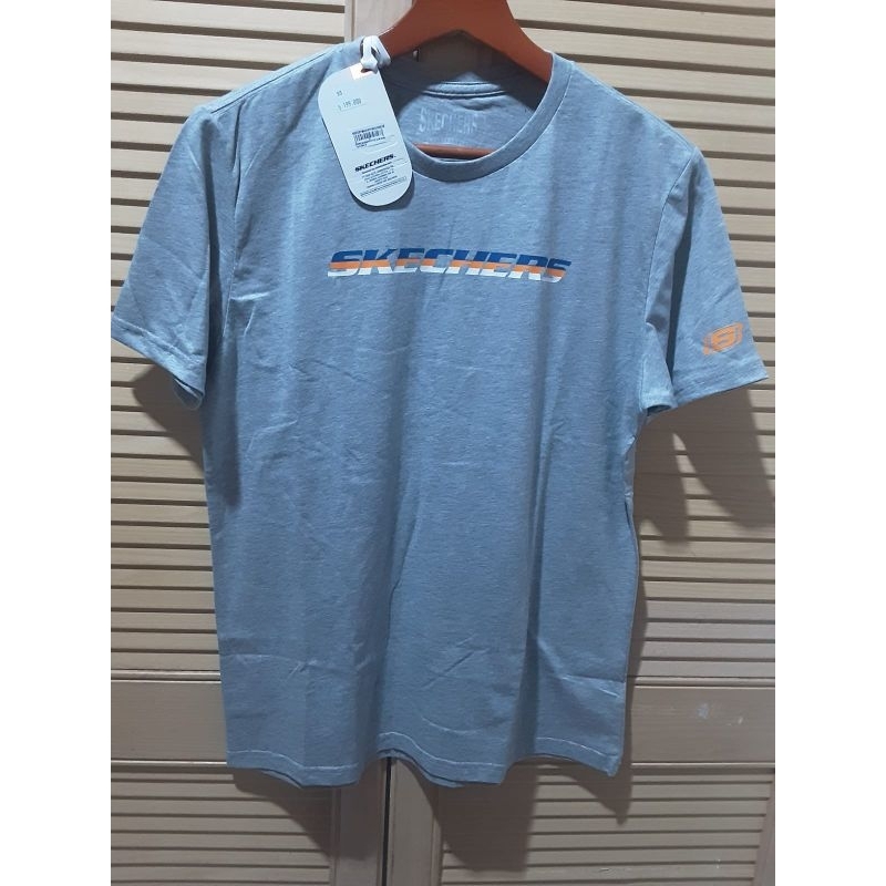 SKECHERS Kaos Graphic Abu-abu-Pria