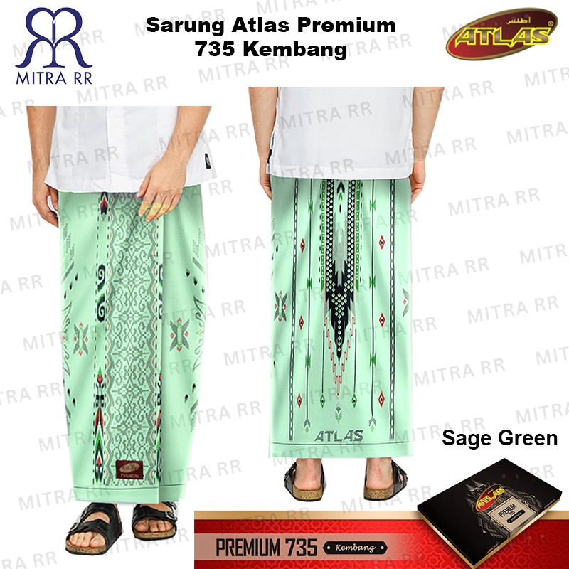 Sarung Atlas Premium 735 Kembang | Sarung Tenun Dewasa Premium