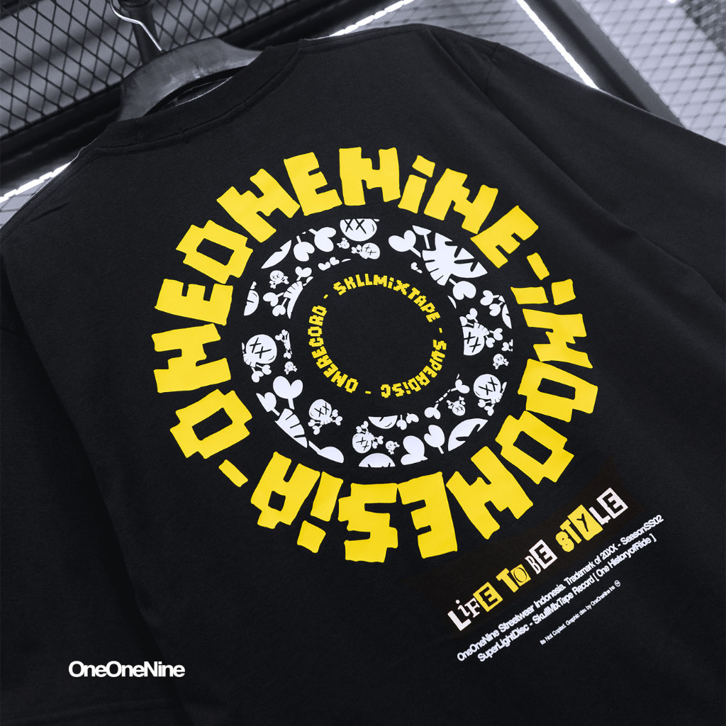 T-SHIRT OVERSIZE SUPERDISC BLACK | KSR ONEONENINE