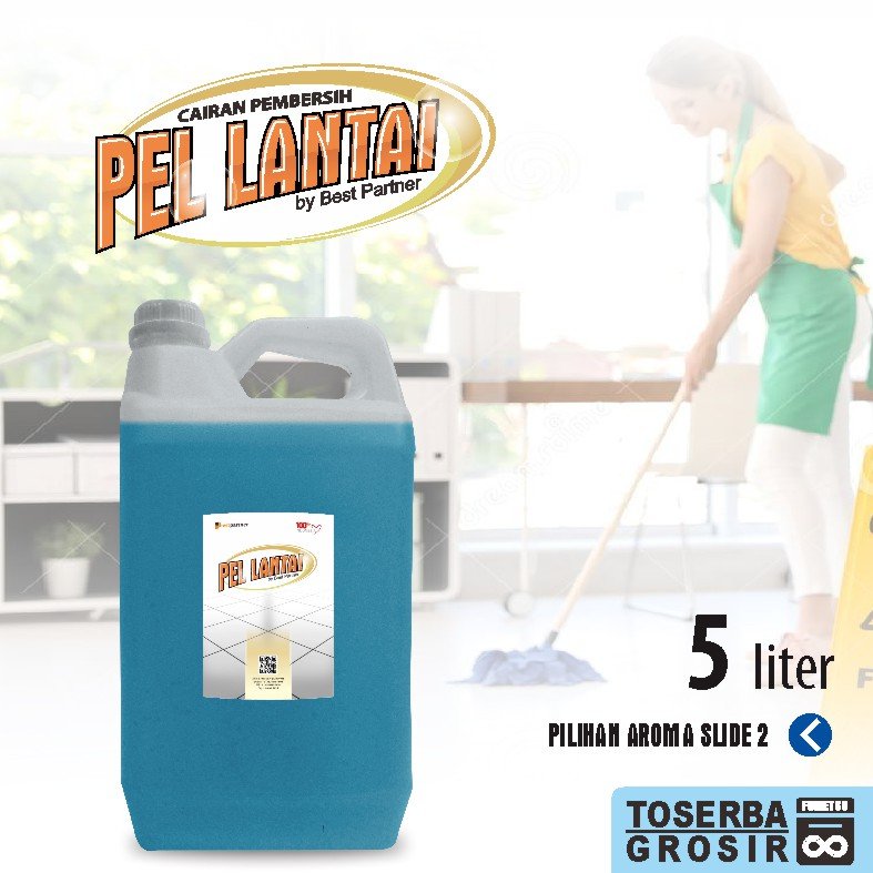 Pembersih Lantai Super Pel Wangi 5 Liter / Cairan Pembersih Lantai Aroma Segar 5 Liter Jerigen