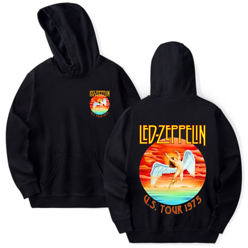 JAKET HOODIE LED ZEPPELIN - US TOUR 1975  jaket hoodie LED ZEPPELIN 2 vintage / jaket hoodie band mu