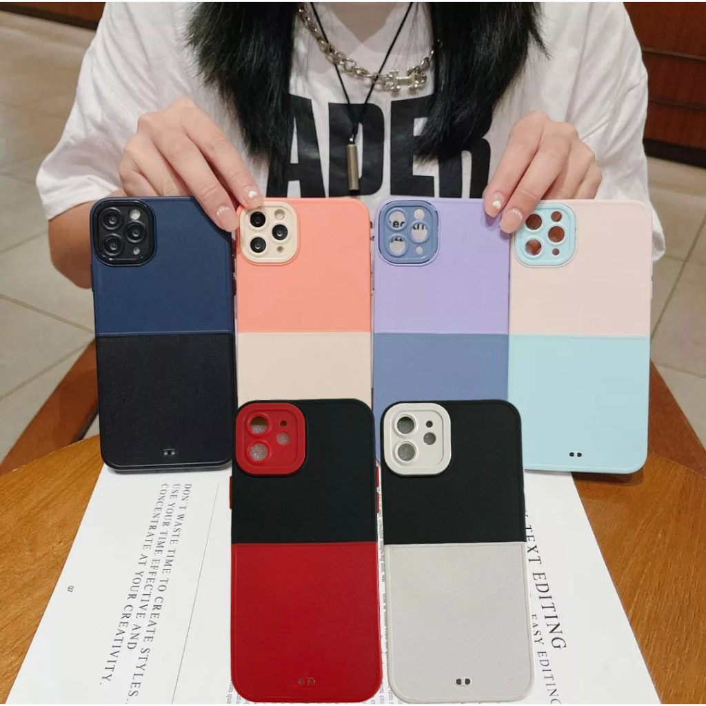 SoftCase Two Tone Iphone 13 Iphone 13 Pro Iphone 3 Pro Max Iphone 14 Iphone 14 Pro Iphone 14 Pro Max Silicon Colour 2 Warna White Call.