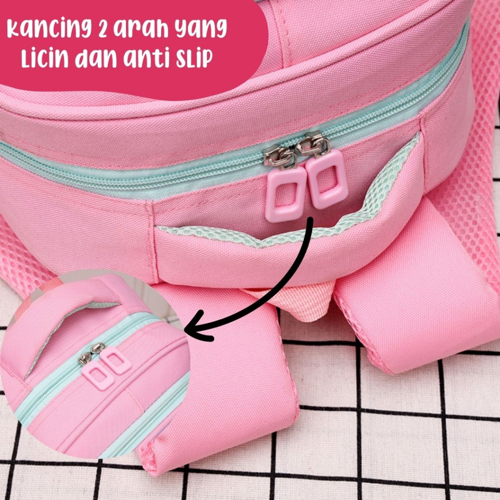 [M.Toys] Tas Ransel Anak Sekolah Karakter imut dan Lucu Cakep Kualitas Import Premium -M0232