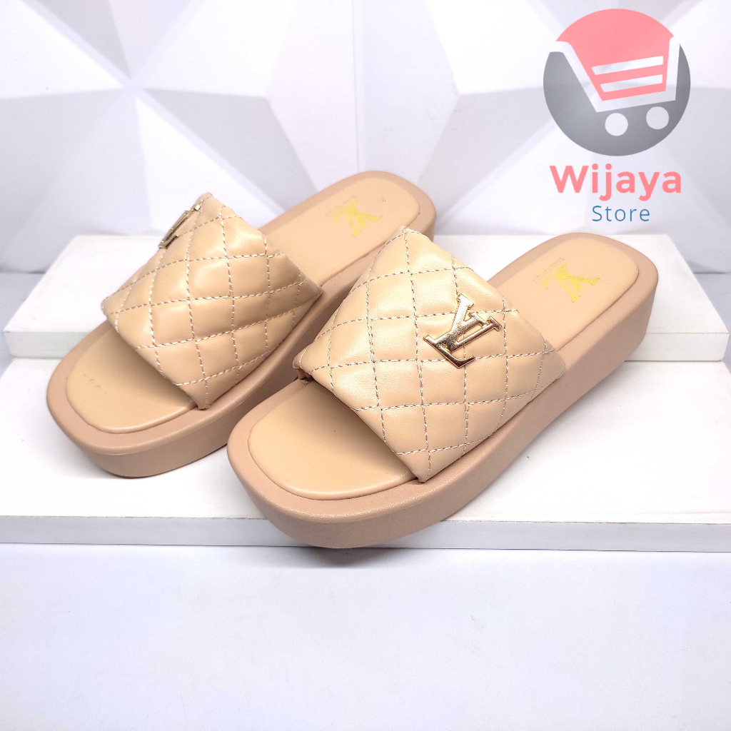 Sandal Wedges Slop Wanita BALANCE 998 Model Silang Sendal Jelly Slide Pita Selop Cewek Perempuan