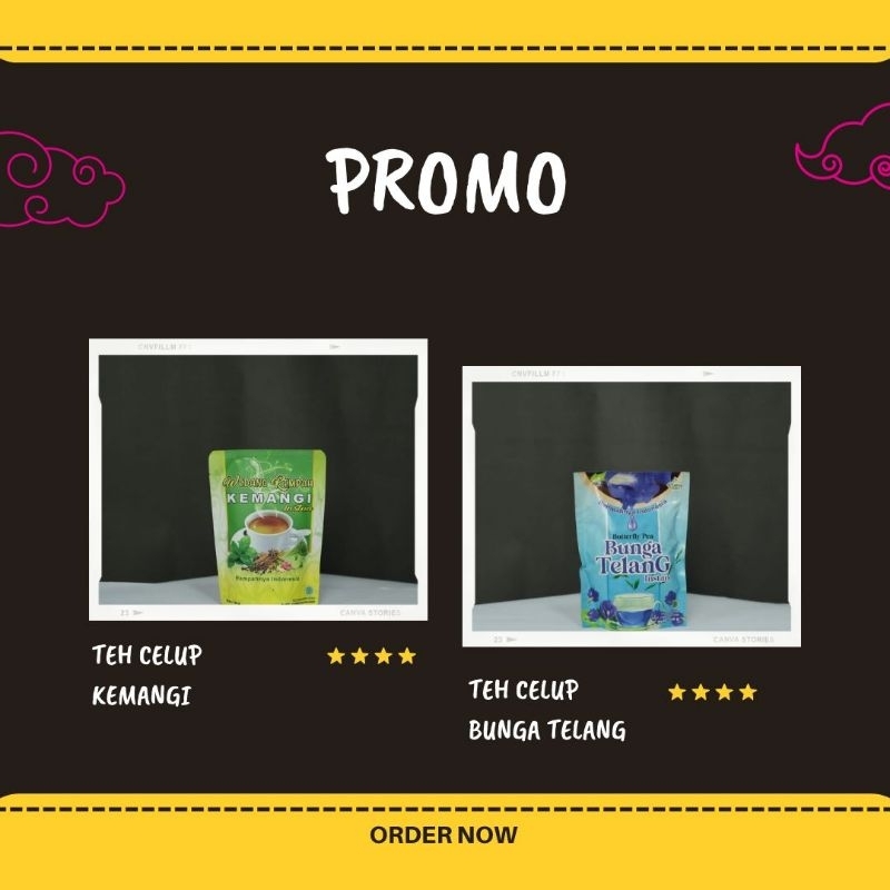 

paket teh kemangi instan dan teh bunga Telang instan