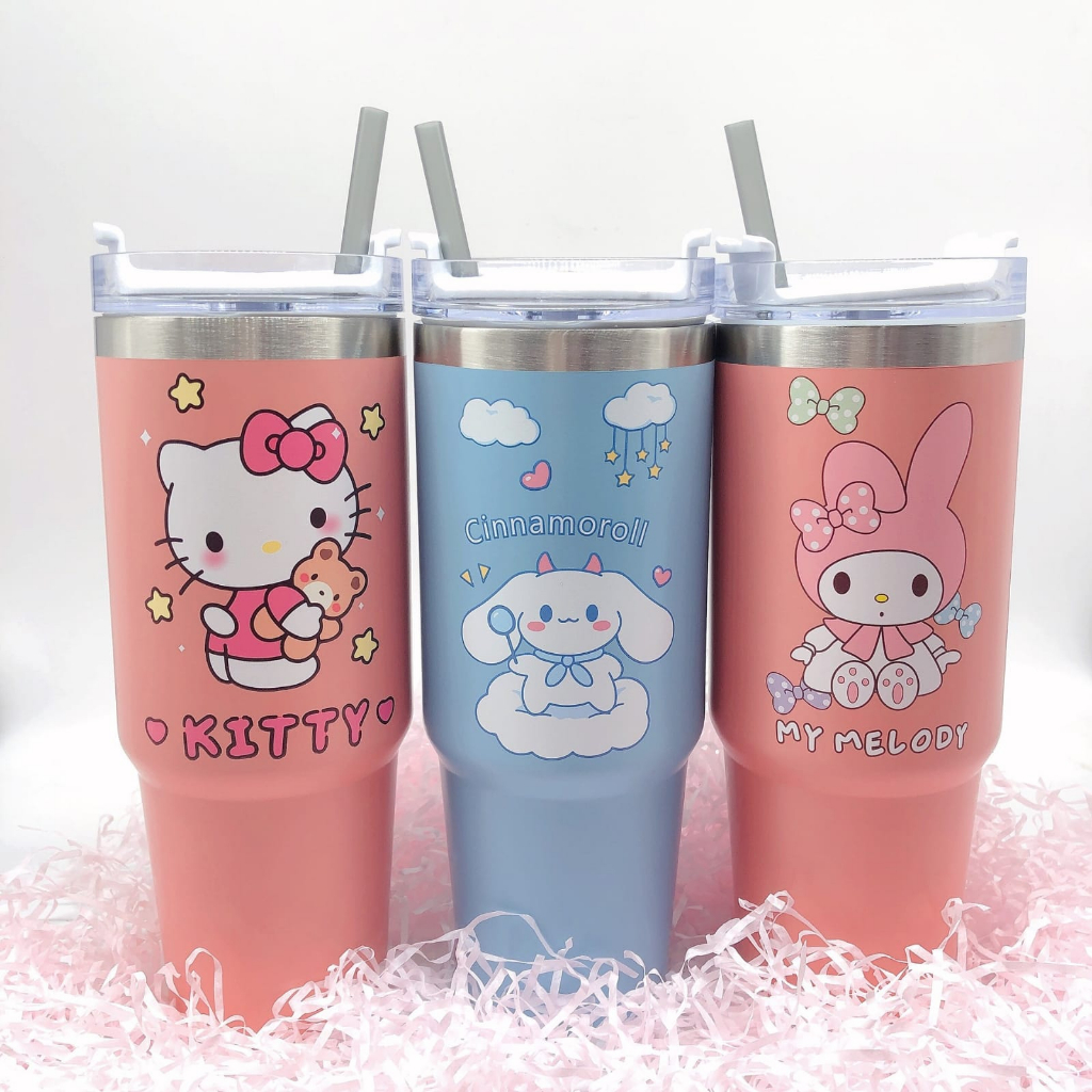 COD BOTOL MINUM TERMOS KARAKTER LUCU DAN POLOS FREE STIKER 3D/VACUUM FLASK STAINLESS 900ML