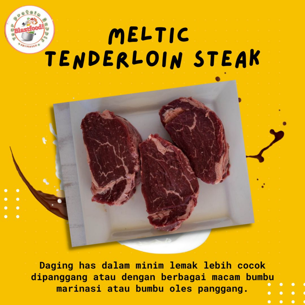 

Daging Steak Tenderloin Meltic AUS 100 - 200 Gram