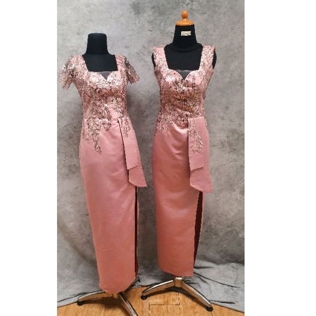 Gaun pesta rosegold / gaun mama / gaun sister