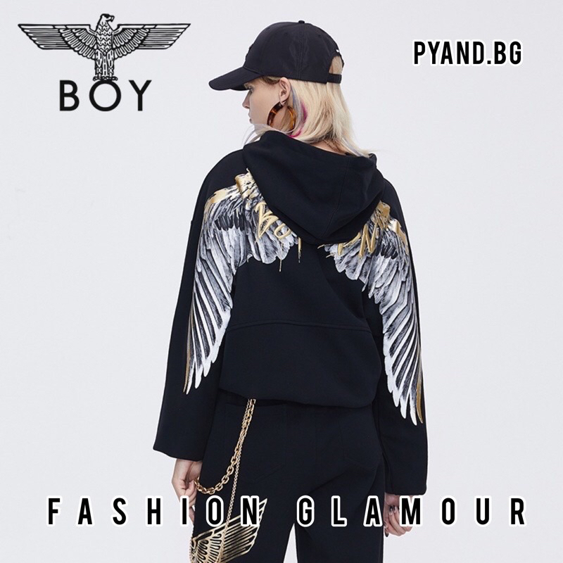 BOY18 SWEATER HOODIE BOY LONDON FULL WINGS PRIA WANITA BIG SIZE