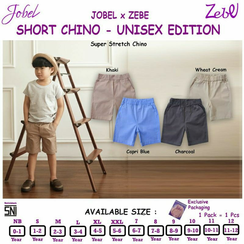 Jobel Chino 1-6 Tahun Celana Shorts Chinos Anak