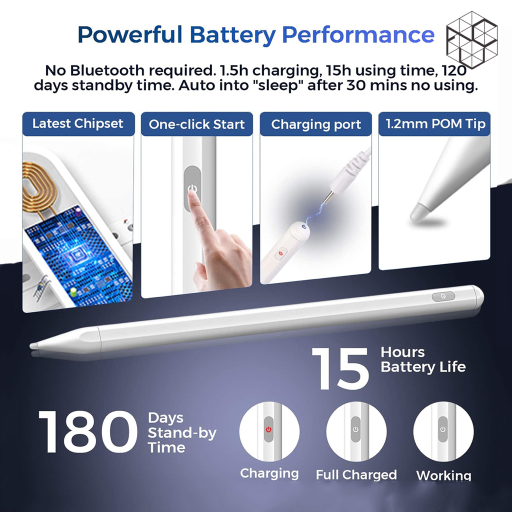 Acervo Pencil Stylus Pen 11th Gen with Palm Rejection and Magnetic Adsorption Design Capacitive Pencil