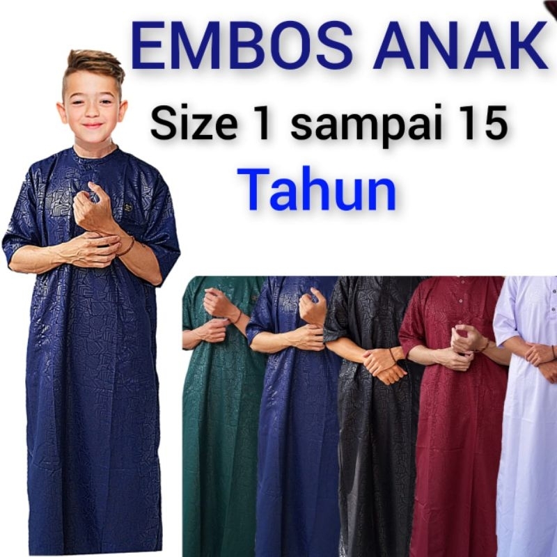 GAMIS EMBOS ANAK AL BAQI gamis anak pria jubah anak laki laki