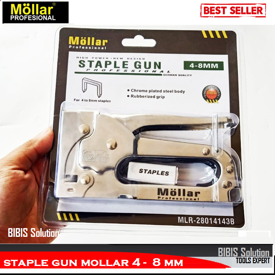 

MOLLAR Staple Gun Tacker Staples Setaples Steples Stapler Tembak Jok Motor Dekor Sofa Kulit 4-8mm
