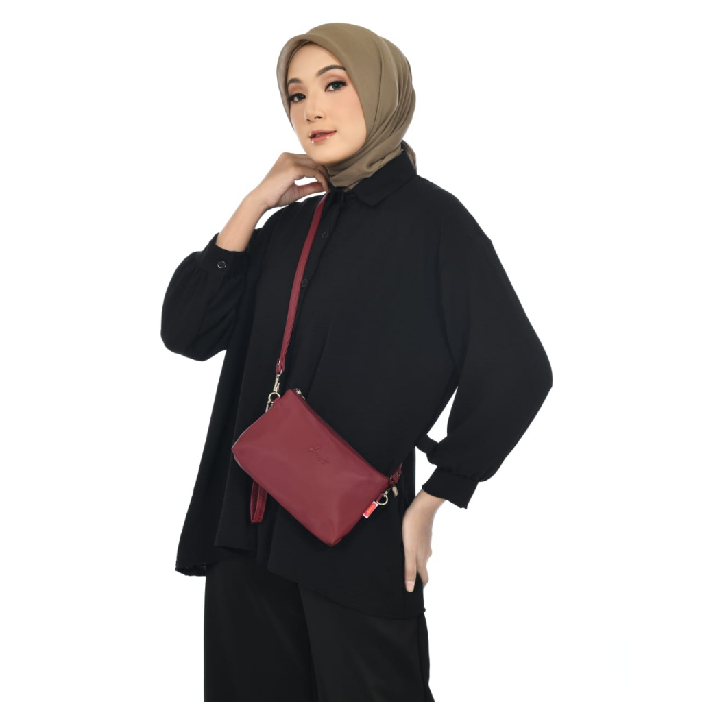 ZILVIA BY INOE CHOCOLY wanita slempang  tas wanita kekinian tas wanita harian tas serbaguna best seller sling bag tas slempang terbaru best seller tas slempang pariput tas slempang korean style tas slempang import chocoly dhanisa flip fuji wilona