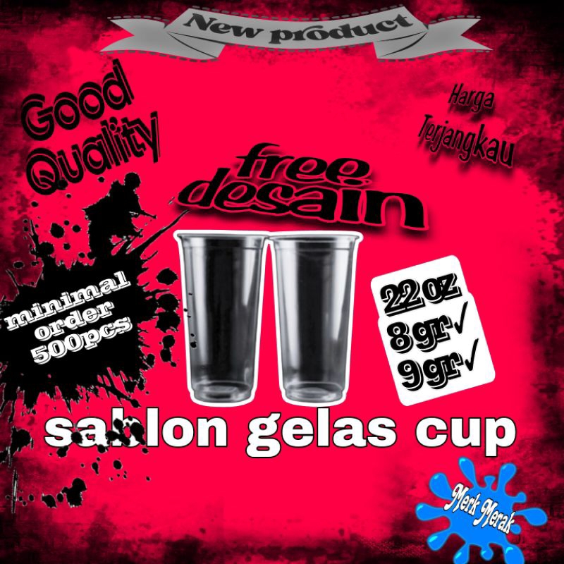 Sablon cup plastik