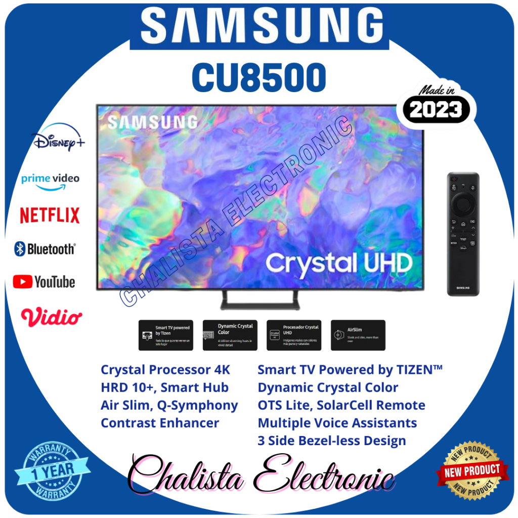 SAMSUNG 55CU8500 CRYSTAL 4K UHD SMART TV 55 Inch UA55CU8500KXXD