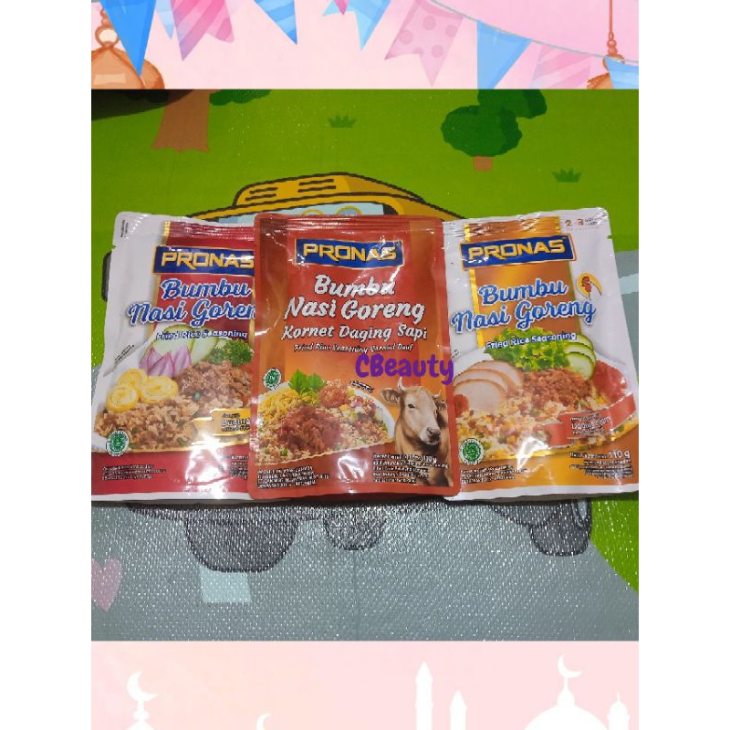 

(Termurah) Pronas Bumbu Nasi Goreng Daging Sapi, Daging Ayam, Kornet Sapi 110 gram - Halal