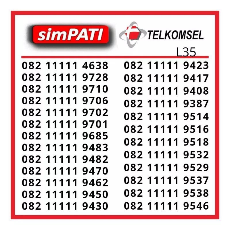 Kartu Simpati Nomor Cantik 4g Telkomsel 8800