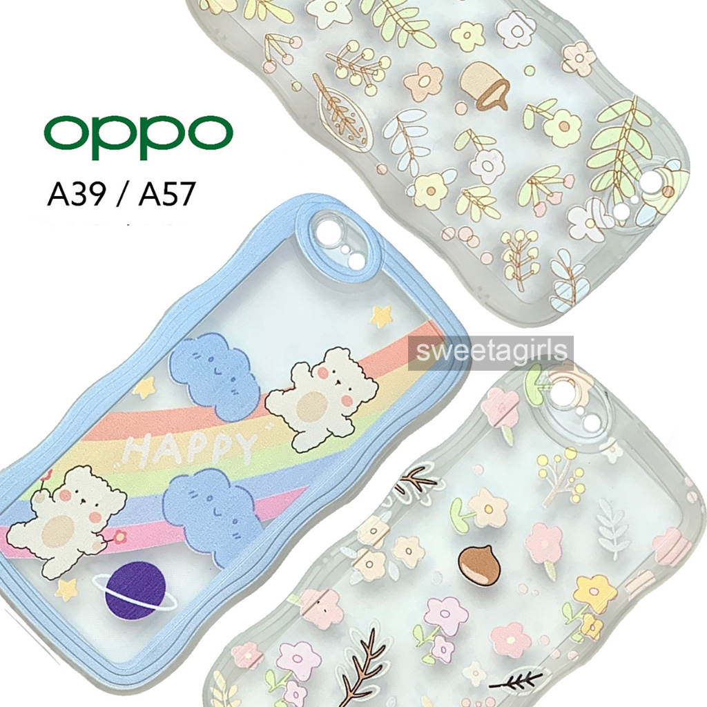 Softcase Transparan Bumper Candy untuk  Oppo A39 / A57 ( Sama ) - Sweetacase.id - Casing Lucu - Kesing Cewek - Casing Lembut - Case Bening - Lucu - Gemoy