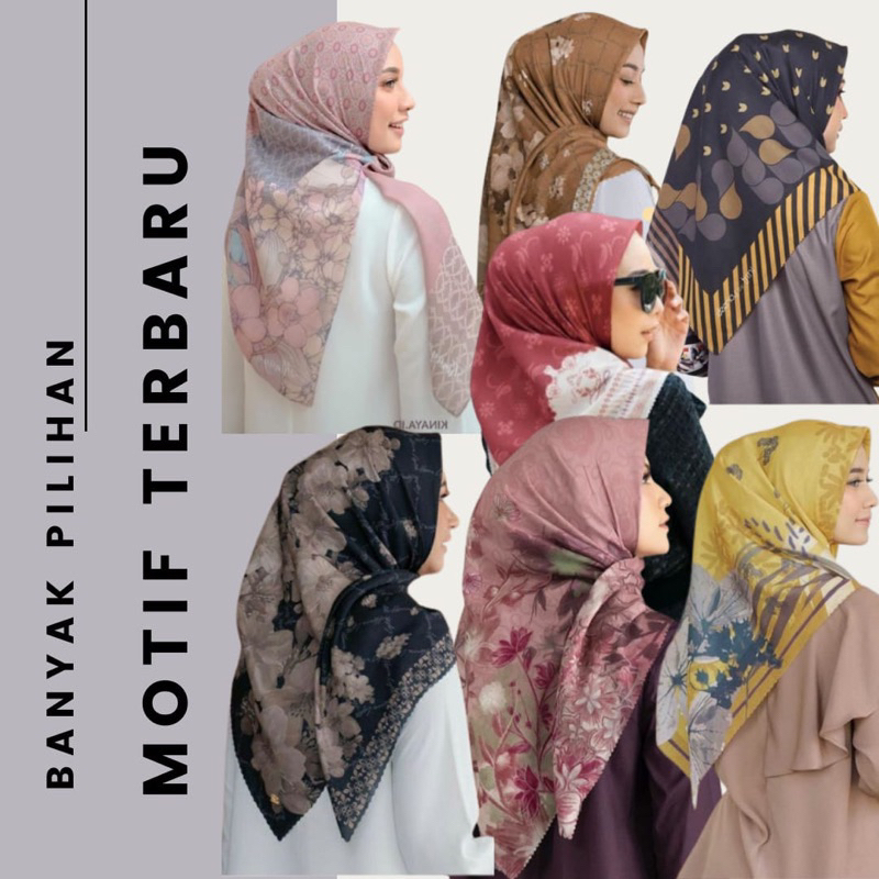 Kerudung Segiempat Motif Deenay Adeeva Lasercut Hijab Segi Empat Motif Denay KW Termurah Rumah Hija'b