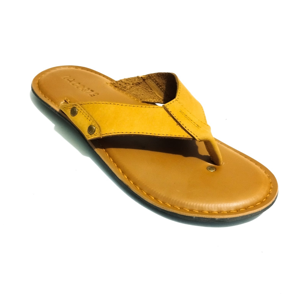 DISCOUNT Sandal Lacoste Kulit Pria Asli / Sandal Pria Kekinian / Sandal kulit pria