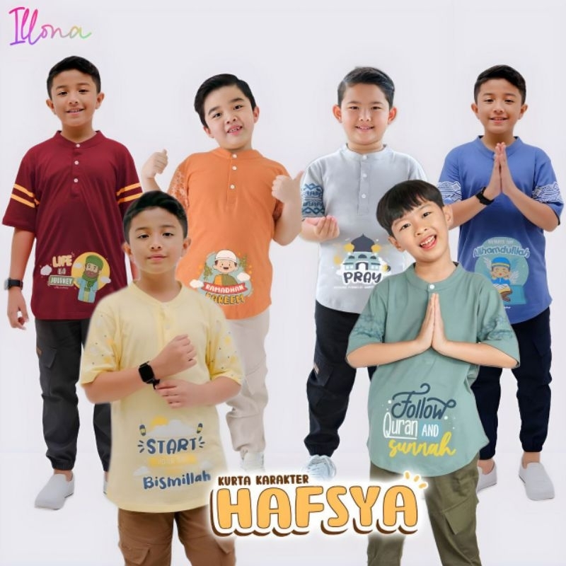 HAFSYA SET SETELAN KAOS KOKO KURTA JOGGER ANAK