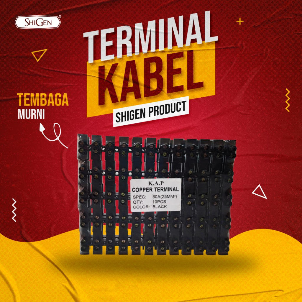 TERMINAL KABEL /TERMINAL BLOK/TERMINAL KRUSTIN TEMBAGA MURNI SHIGEN