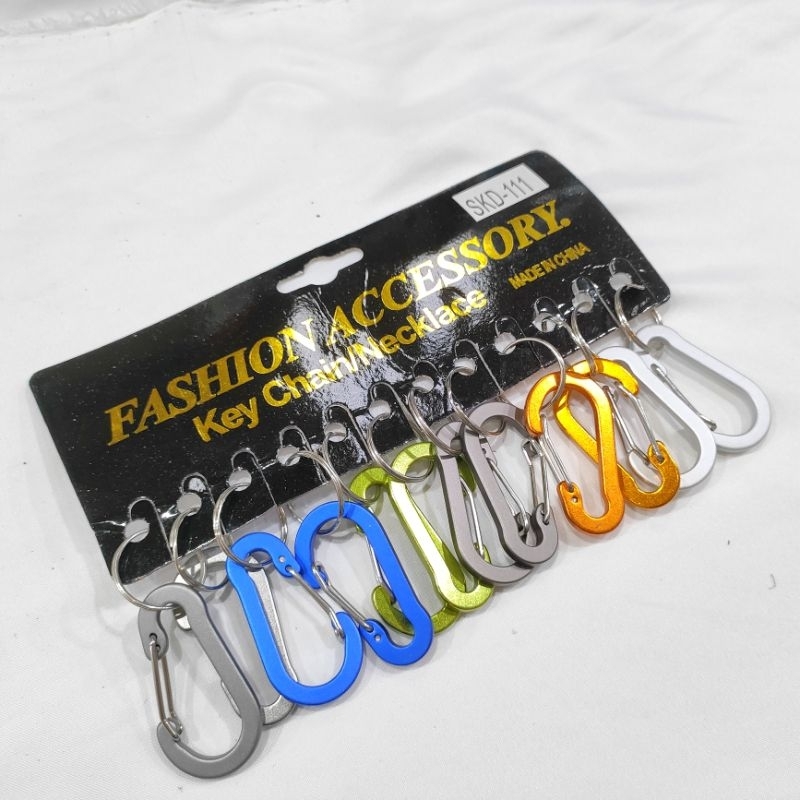 Gantungan Kunci isi 12 pcs Harga Grosir Motif Carabiner