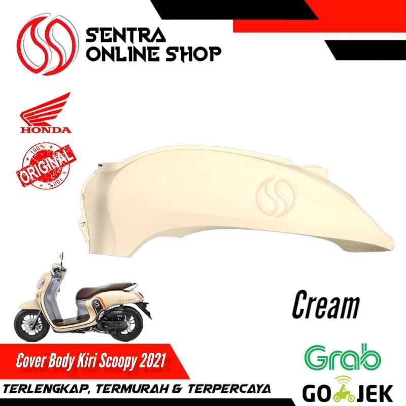 Cover body bodi kiri scoopy new prestige 2021 cream krem original