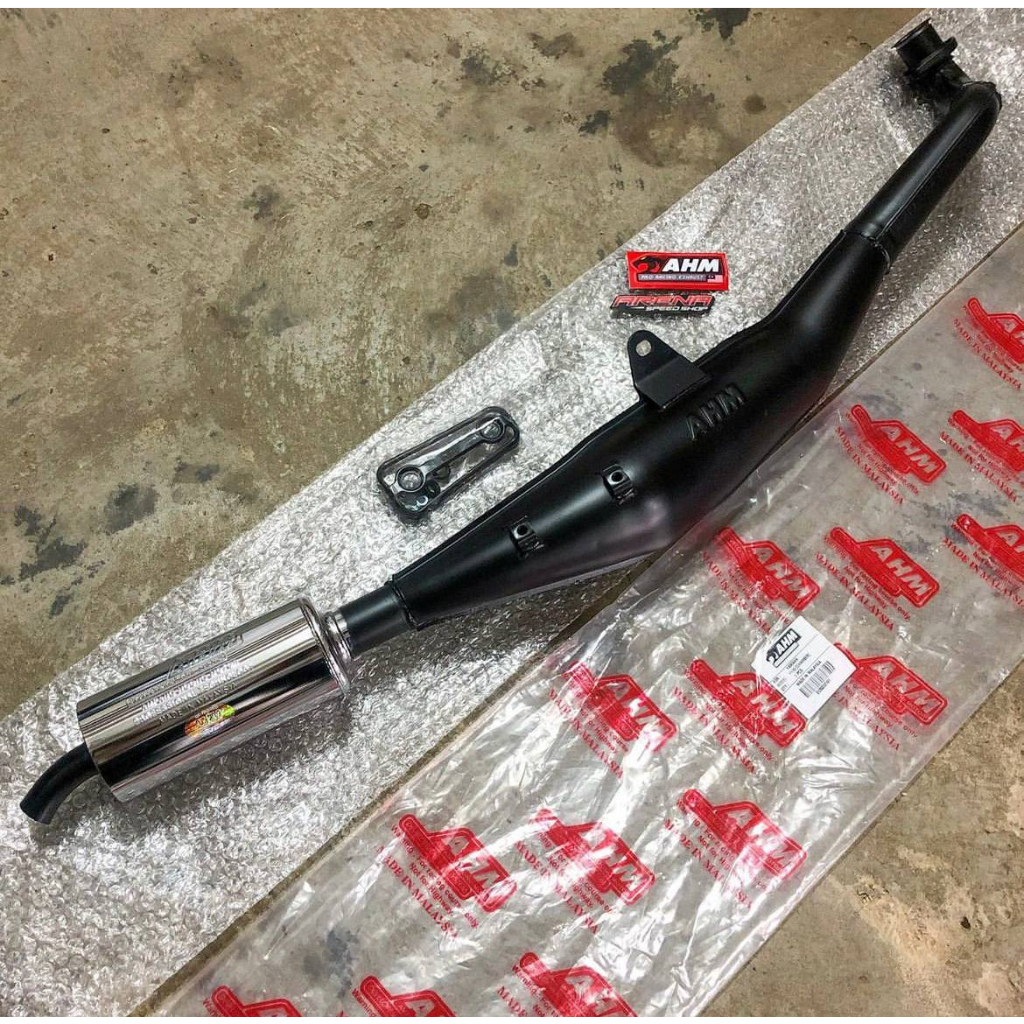 AHM Chamber Stroke Cutting Y110 BLACK Knalpot Standar Racing FIZR Force 1 ZR Original Malaysia