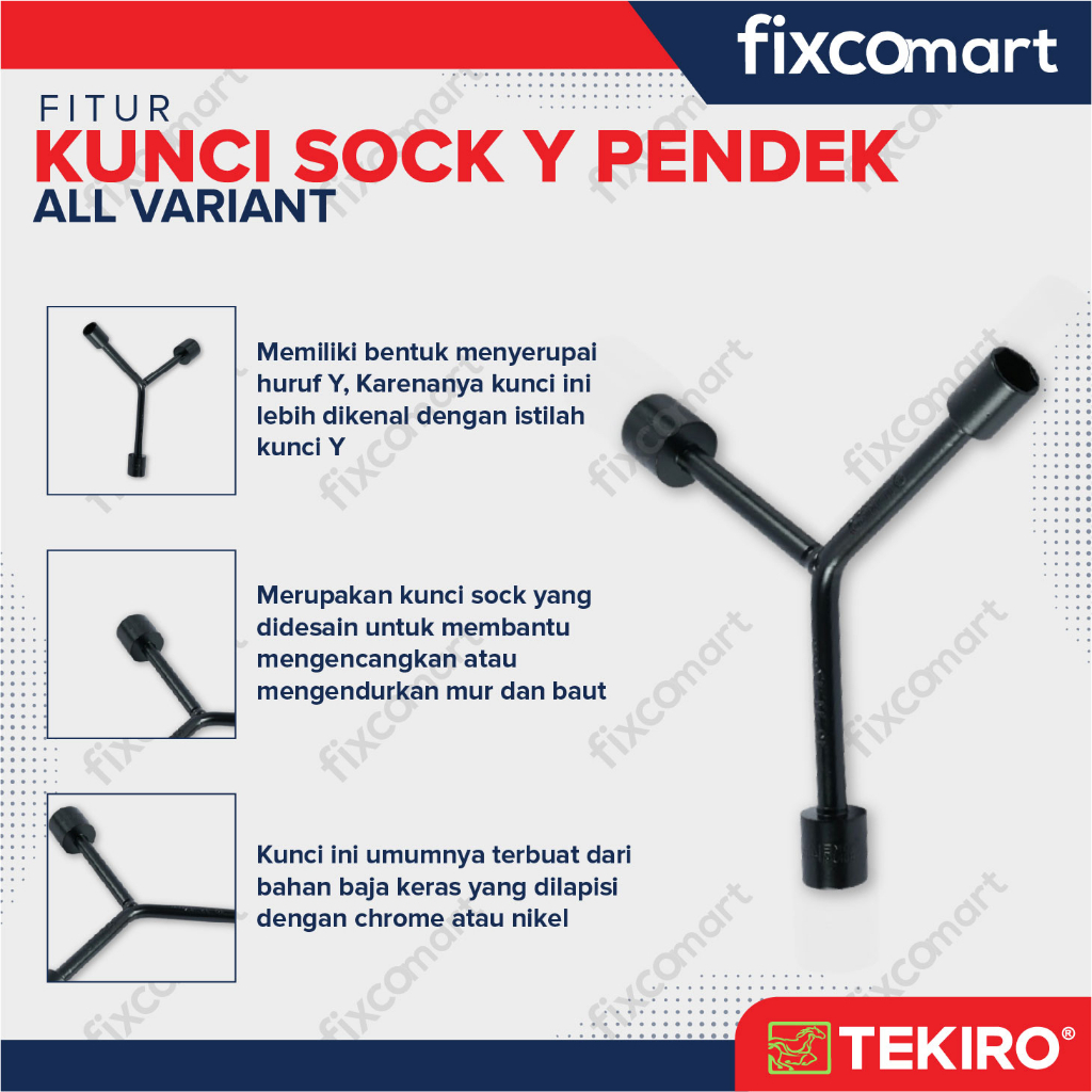 TEKIRO Kunci Sock Y Pendek