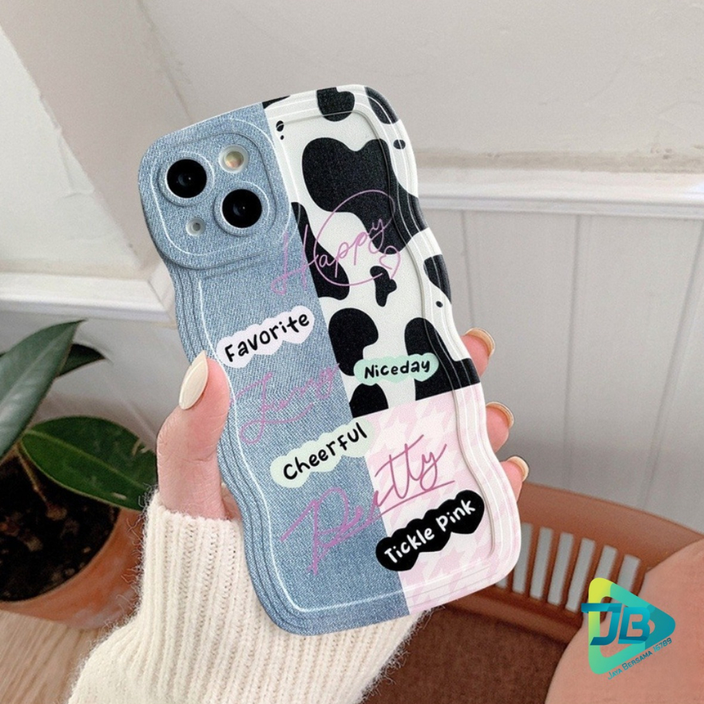 CUSTOM SOFTCASE WAVE GELOMBANG CLEAR CUSTOM LEOPARD FOR IPHONE 7 8 7+ 8+ X XS XR XS MAX 11 12 13 14 PRO MAX 14 MAX 14 PLUS JB8612