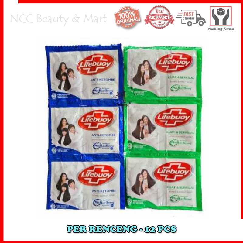[PER RENCENG] * NCC * Lifebuoy Shampo Anti Ketombe Kuat Berkilau Sampo Rambut Lifeboy Shampoo Saset