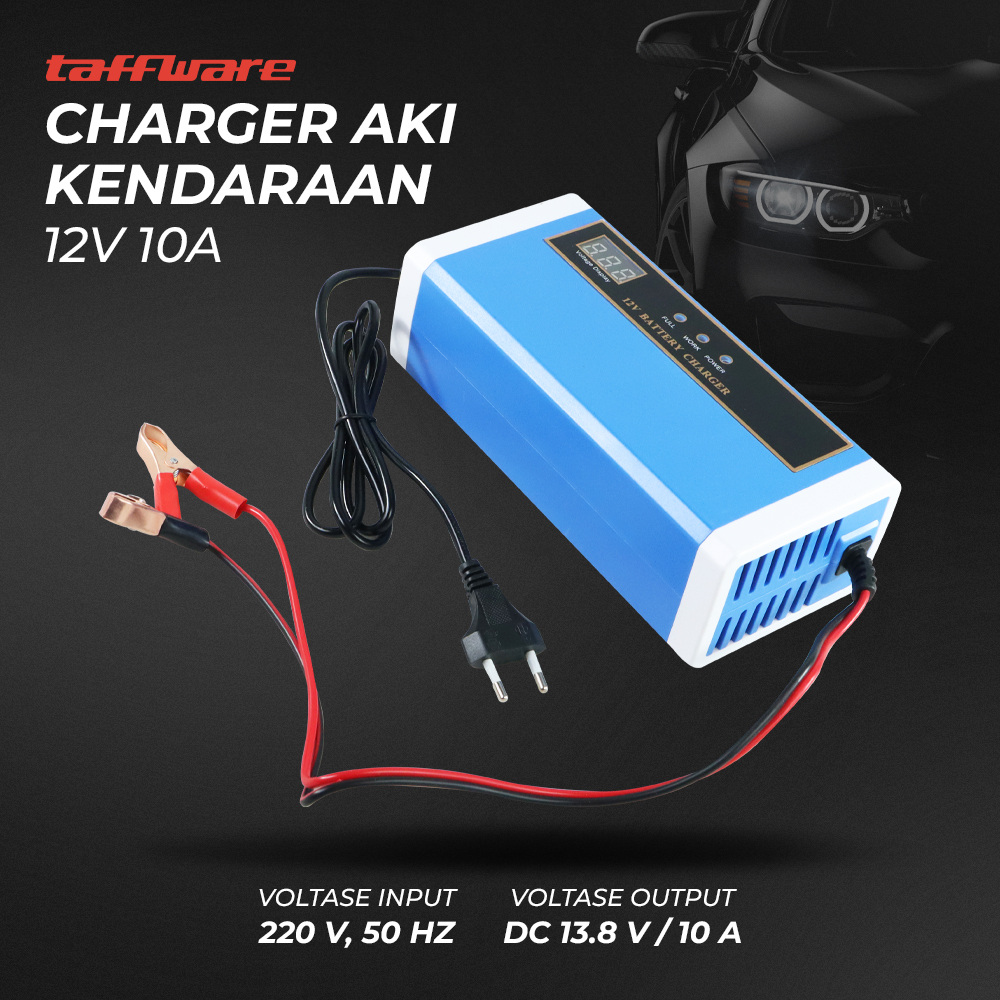 Charger Aki Mobil Motor 12V 10A EU Plug - OMRS97BL Blue 1 3