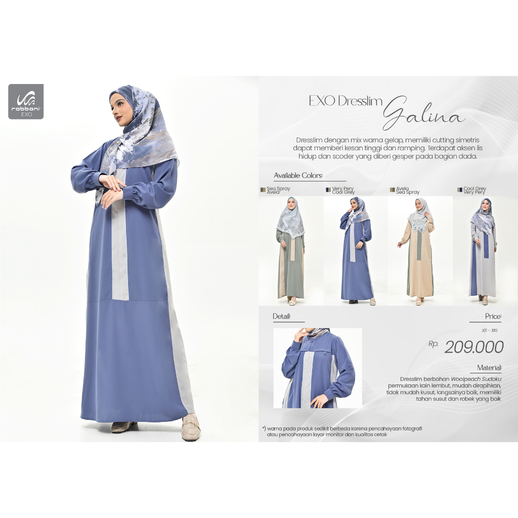 GAMIS MURAH EXO DRESSLIM GALINA RABBANI ORI