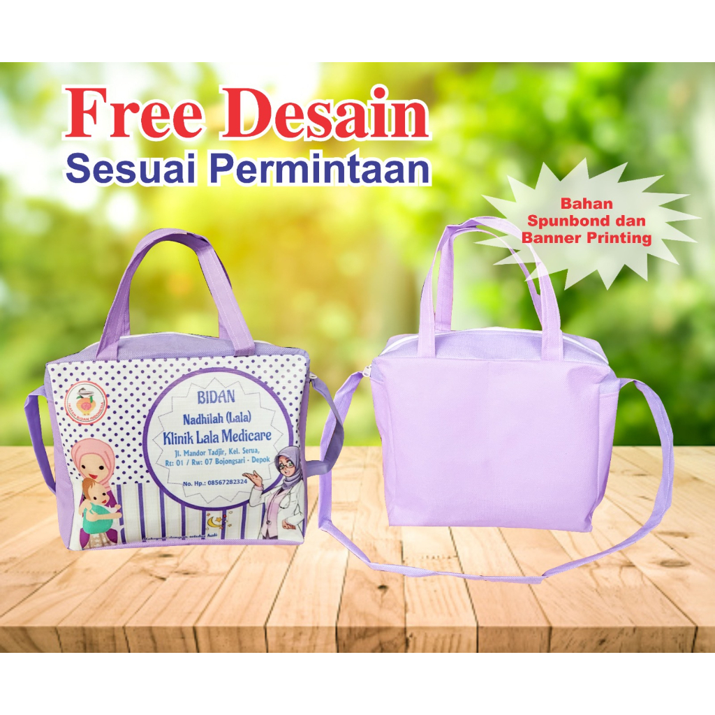 TAS PROMOSI RESLETING SELEMPANG BIDAN / TAS PRAKTEK BIDAN / TAS PASCA LAHIRAN