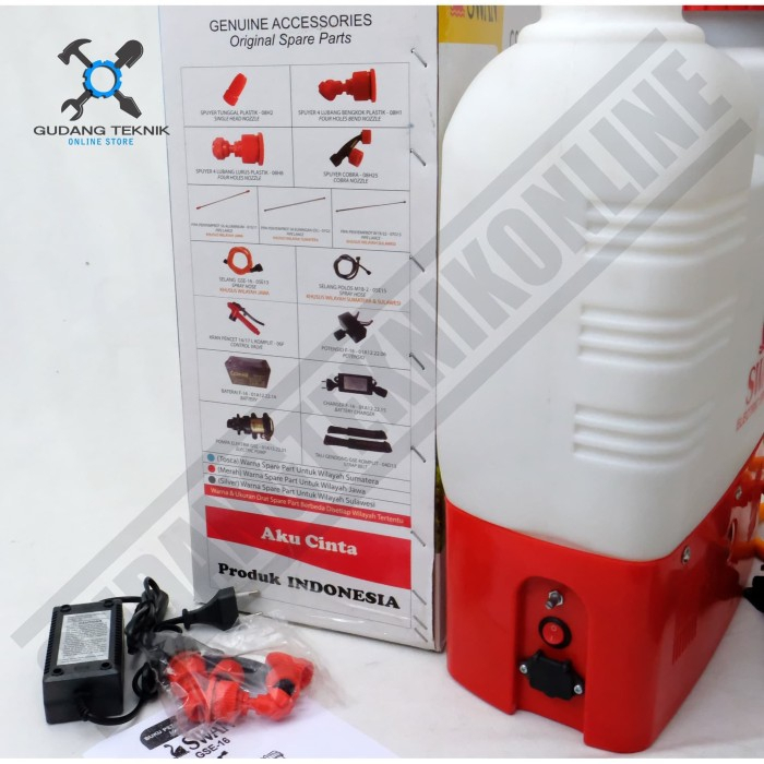 Sprayer Hama Elektrik Kapasitas 16 Liter GSE16 SWAN / Alat Semprot Semprotan Obat Hama Elektrik 16 Liter GSE 16 SWAN