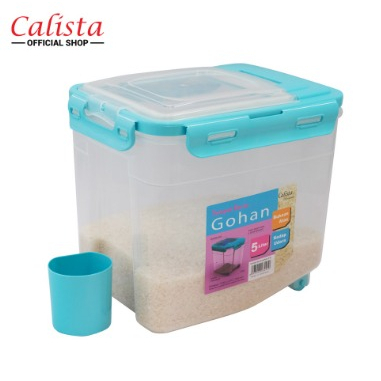 Calista Gohan Tempat Dispenser Beras 5 Liter / Box Beras 5kg