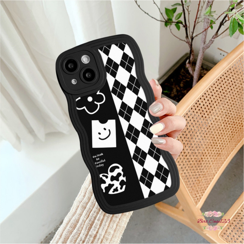 CUSTOM SOFTCASE SILIKON GELOMBANG WAVY CUSTOM DIAMOND FOR INFINIX HOT 8 9 10 10S 11 12 12I PLAY NOTE 8 10 11 12 PRO SMART 5 6 PLUS BC7635