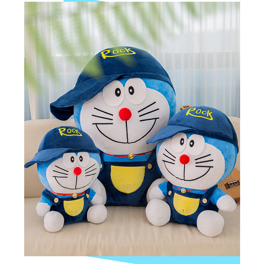 Mainan Mewah Doraemon Lucu 30Cm Boneka Kucing Lucu Anime Kartun Boneka Hewan Lembut Hadiah Ulang Tahun